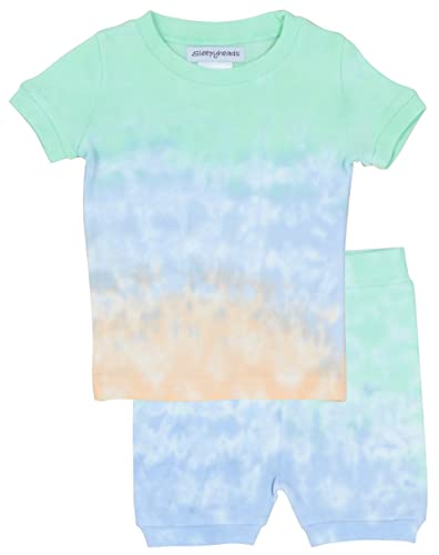 Shorts Set - Sea Green Crinkle Tie Dye