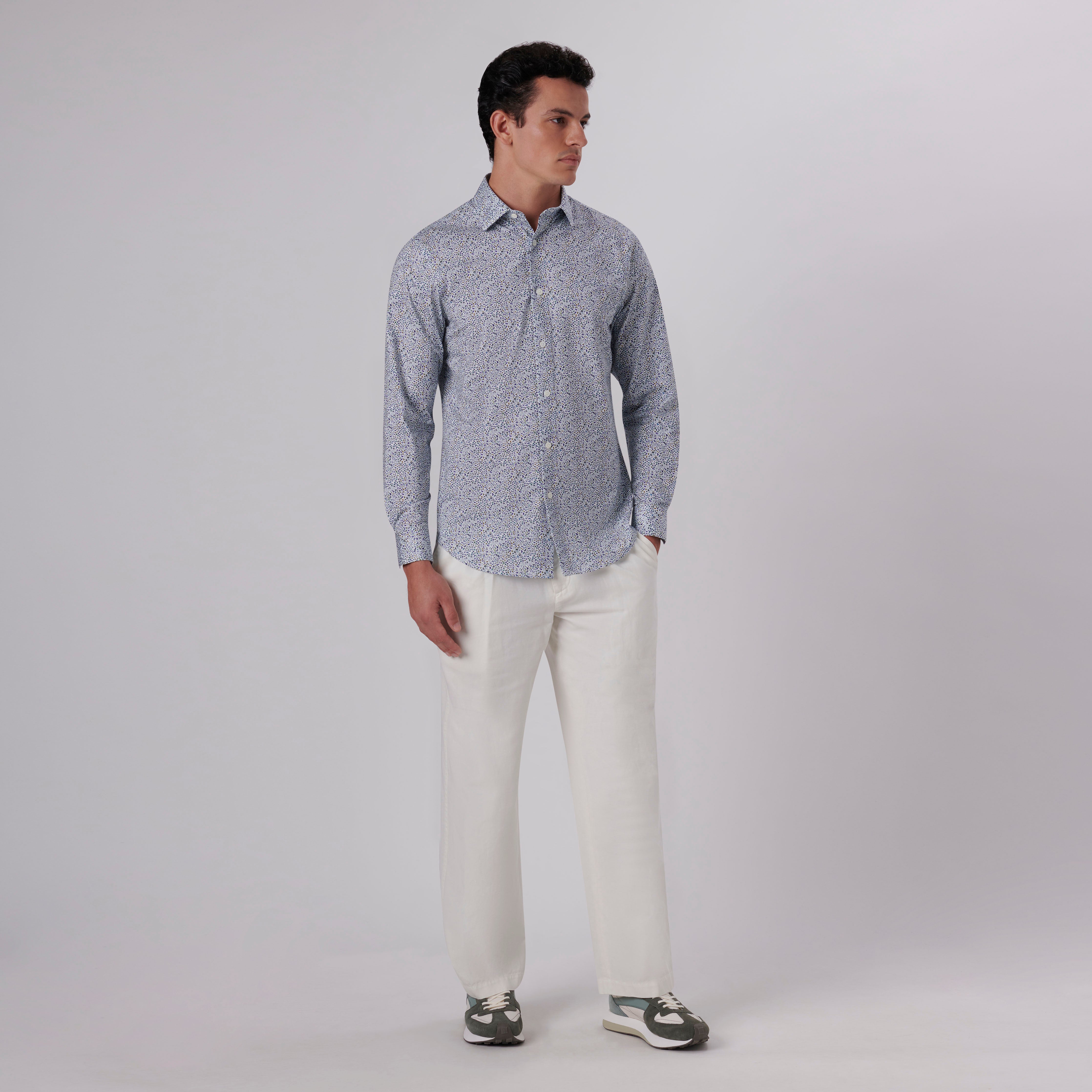 James Abstract Print Cotton Shirt - Stylish Casual Button Down for Men | Perfect for Office, Date Night & Weekend Outings