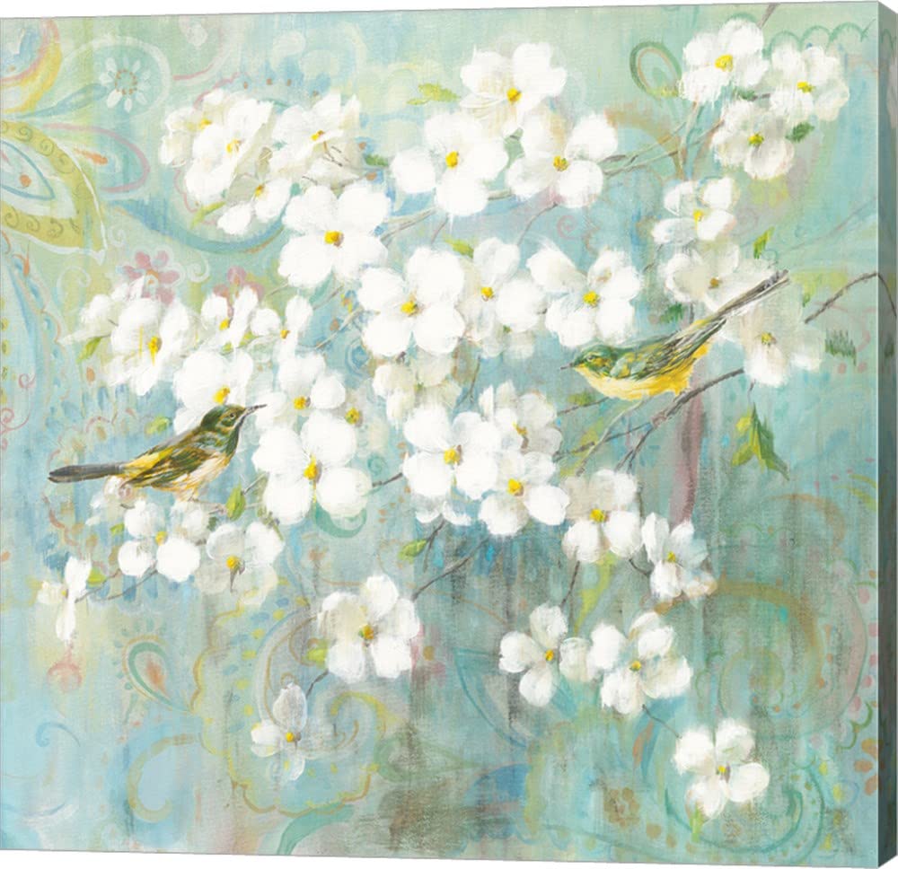 Danhui NAI Spring Dream II Canvas Wall Art - 20x20 Inches Gallery Wrapped Painting for Living Room, Bedroom & Office Decor | Modern Floral Abstract Artwork