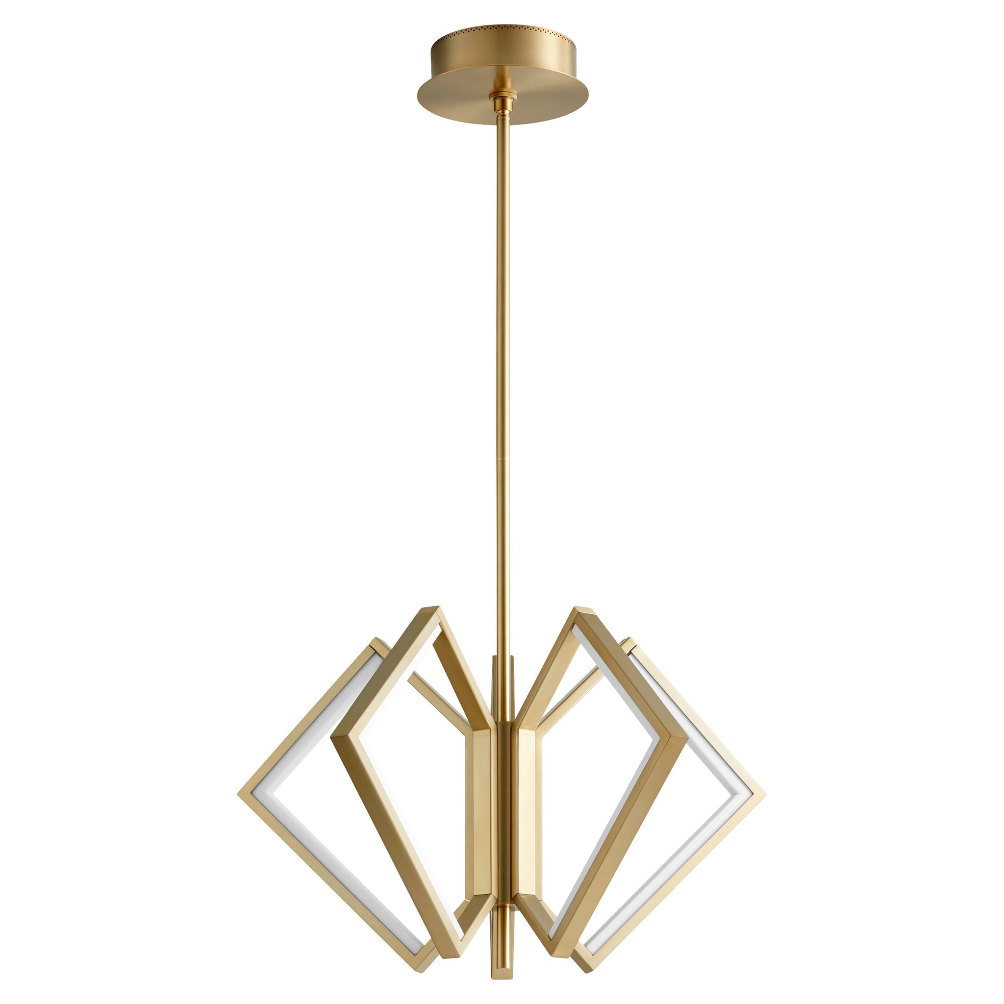 Oxygen ACADIA 3 6142 40 Modern LED Chandelier 25 Inch - 3000K Warm White Light - Aged Brass Finish - Perfect for Dining Room, Living Room & Bedroom Lighting