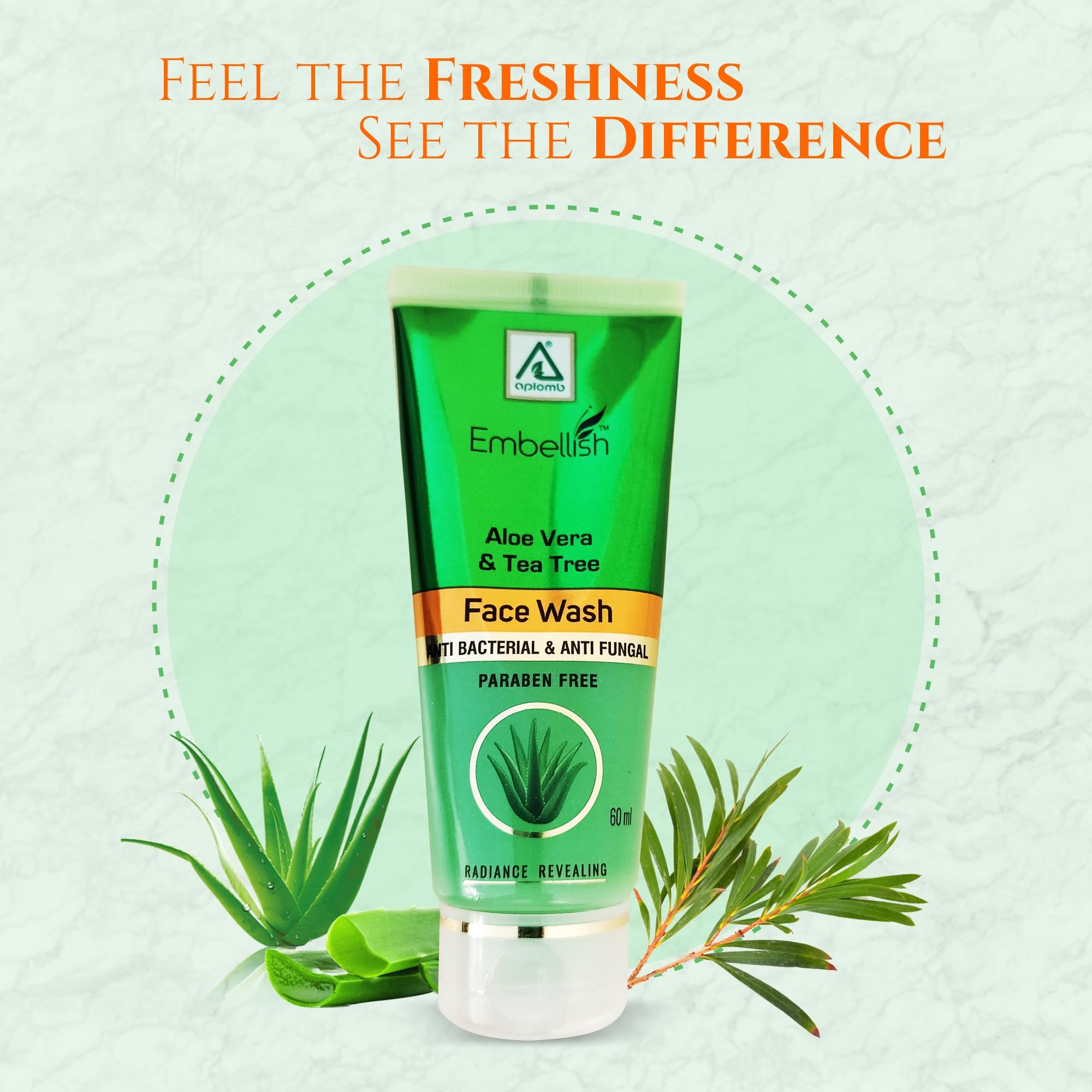 Tea Tree Face Wash with Aloe Vera & Neem Extract - Deep Cleansing, Acne & Oil Control for All Skin Types | Paraben-Free, 60ml | Promotes Glow & Radiance | Perfect for Daily Skincare & Blemish-Prone Skin