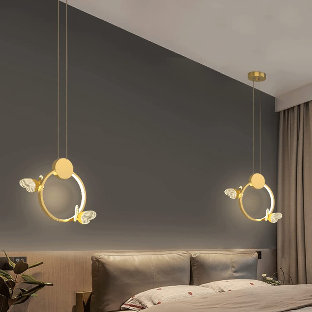 Adjustable LED Hanging Lamp - Butterfly Chandelier for Bedroom, Dining Room & Living Room | Modern Ceiling Light Fixture for Home Decor, Bar & Kitchen | Perfect for Reading Nook & Cozy Ambiance