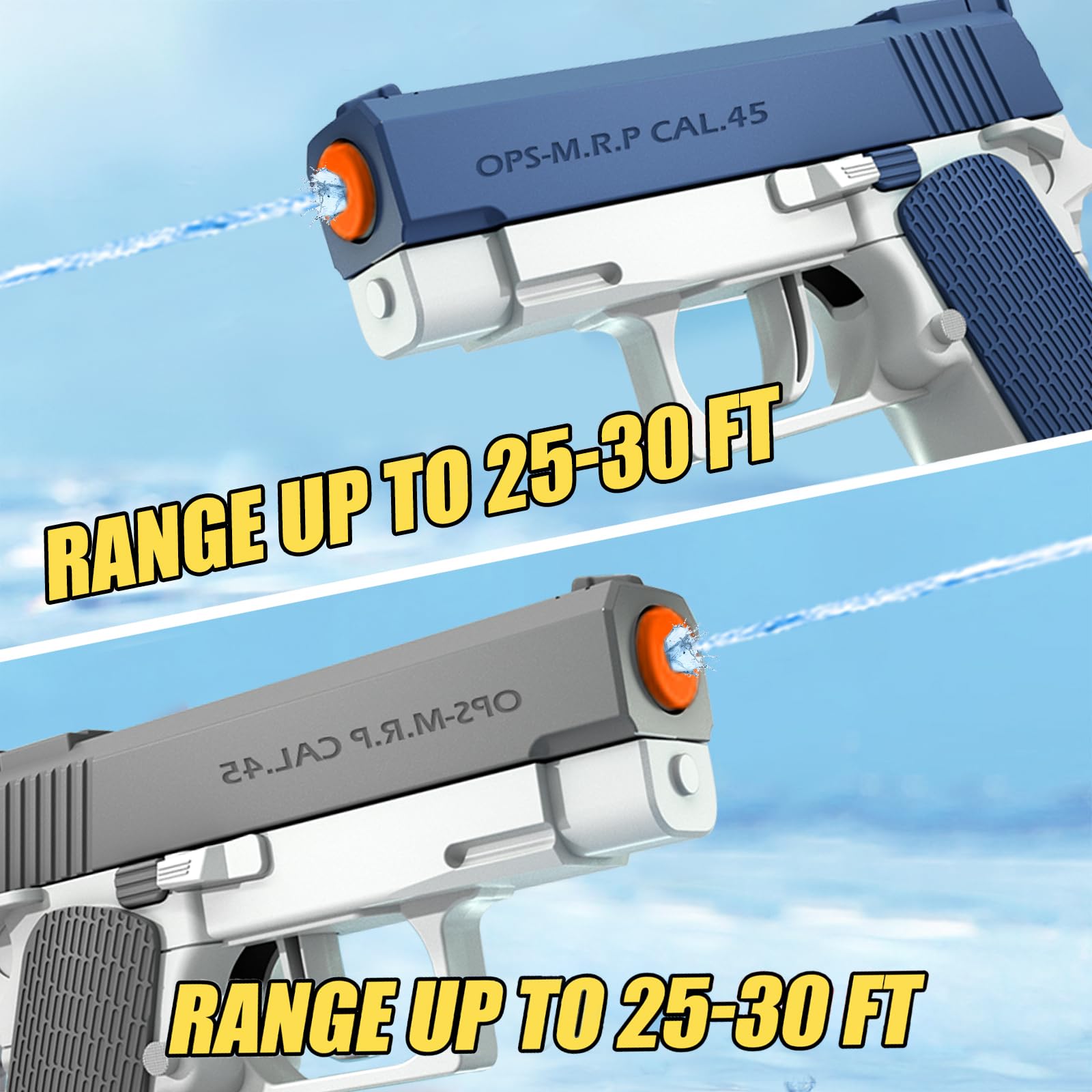 2 Pack Water Guns for Kids & Adults - Long Range Water Blaster Pistol, Outdoor Summer Water Soaker Toys for Pool, Beach, Backyard Battles & Water Fights
