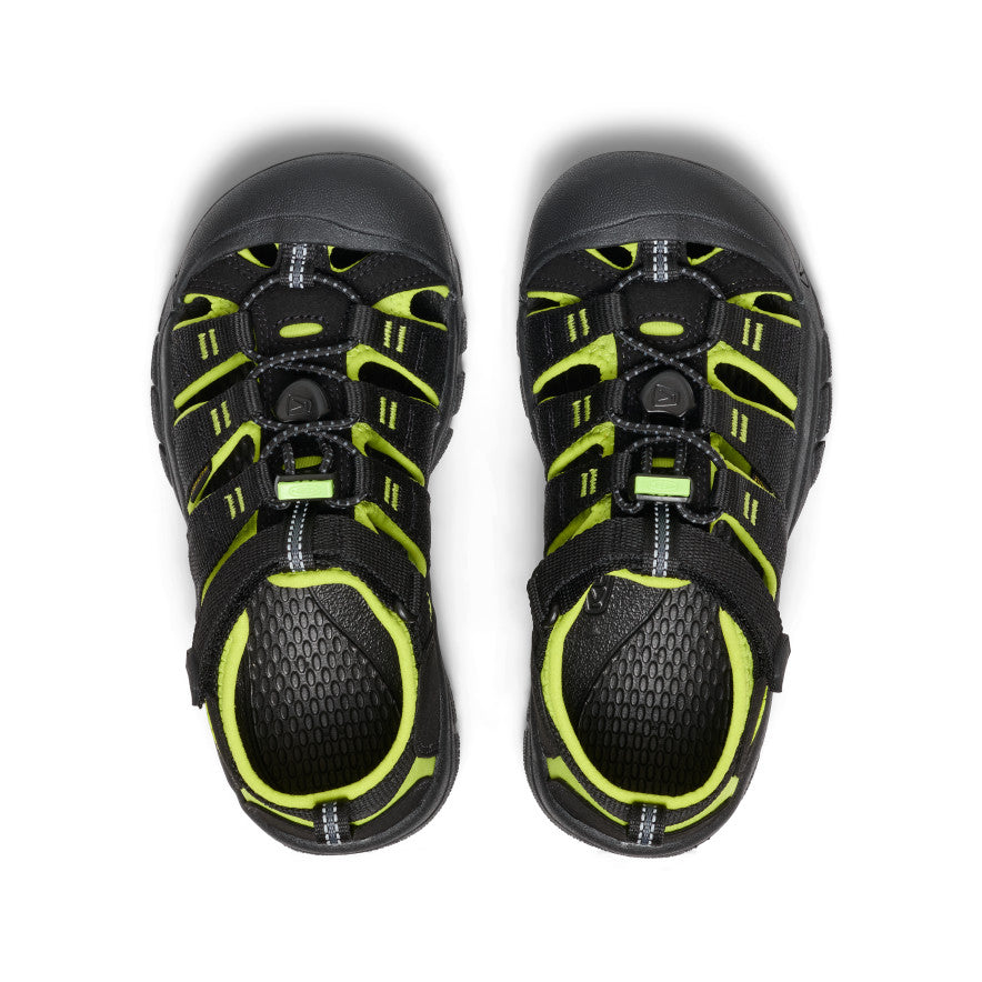 Newport H2 Kids' Sandals - Black & Lime Green | Comfortable Beach & Pool Shoes for Boys and Girls