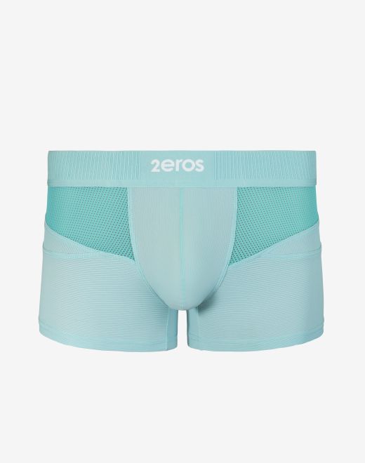 Hermes Trunk Underwear for Men - Soft Breathable Cotton Boxer Briefs in Blue Turquoise - Perfect for Gym, Travel & Everyday Comfort