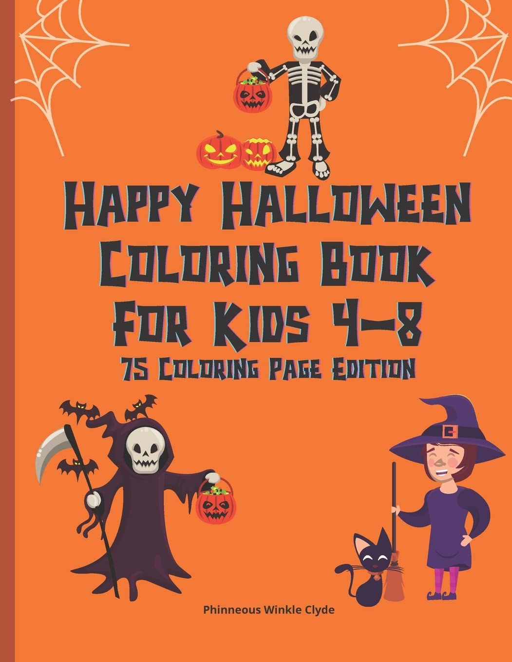Halloween Coloring Book for Kids 4-8 - 75 Spooky Pages for Crayons & Markers - Perfect Halloween Gift for Children