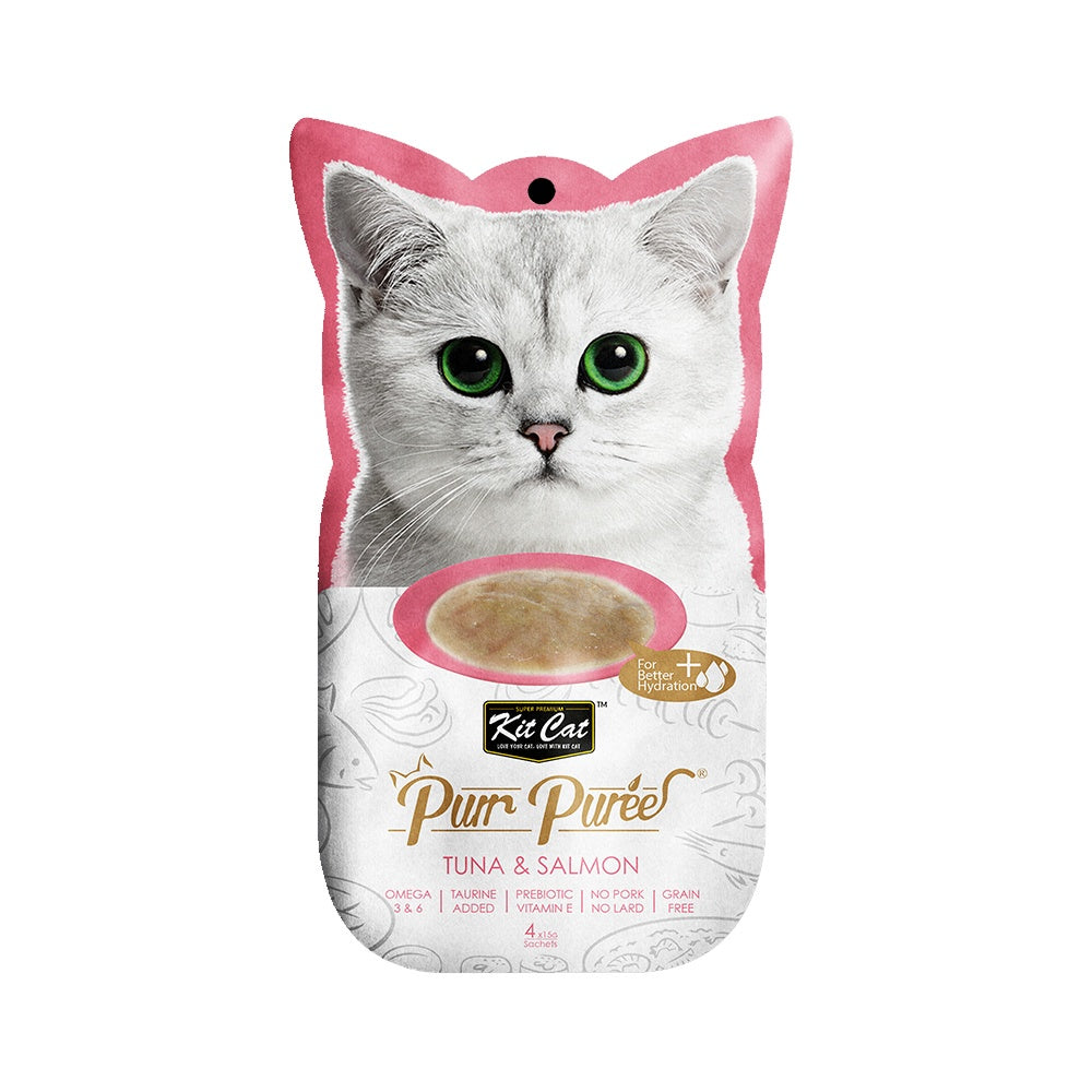 Kit Cat Purr Puree and Puree Plus+ Cat Treats - 4 Stick Pack x 15g (15 Flavor Variety) | Best Price $3.05 | Perfect for Travel, Training & Daily Snacks