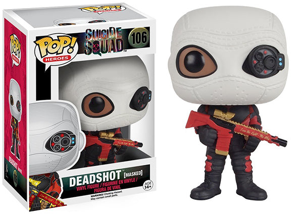 Deadshot Masked Suicide Squad 106 Action Figure - Collectible DC Comics Character for Fans & Display - Perfect for Home Decor, Office Display, and Comic Conventions