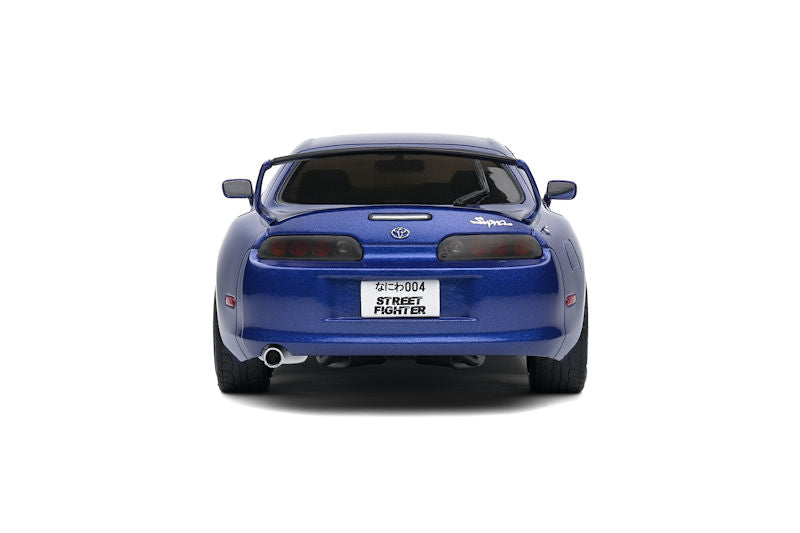 1:18 Scale Solido Toyota Supra MK4 JZA80 1993 StreetFighter Edition Diecast Model Car - Dark Blue Collectible for Car Enthusiasts & Display in Home/Office