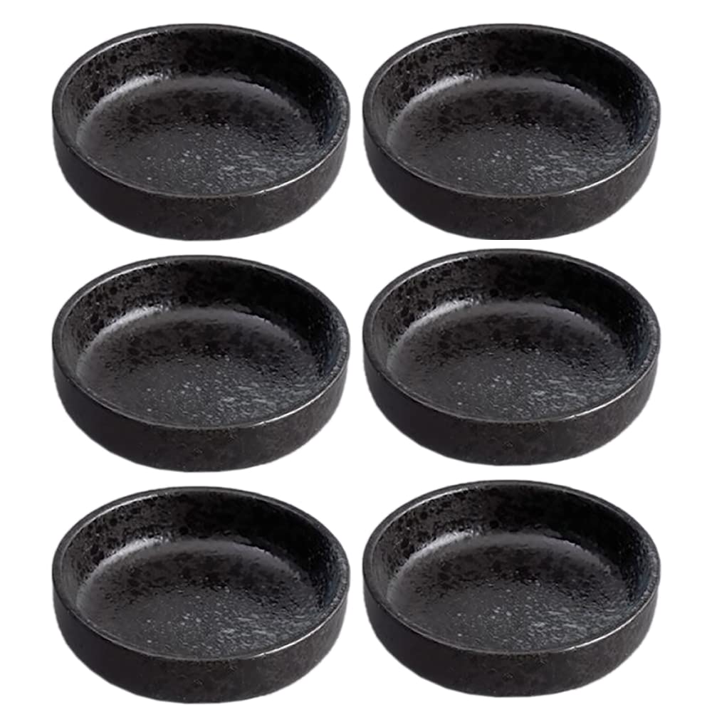Japanese Style 3.5 Inch Classic Porcelain Side Dish Bowls - Set of 6 Small Soy Sauce Dishes for Sushi, Dumplings, and Asian Cuisine | Elegant Seasoning Bowls for Restaurants and Home Dining