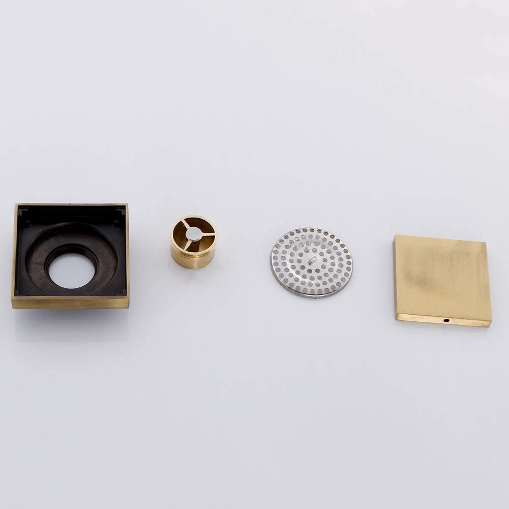 Square Anti-Odor Shower Drain Cover - Invisible Flat Design, Large-Displacement Anti-Clogging Drain Grate for Bathroom (Color: A) - Perfect for Modern Showers and Wet Rooms