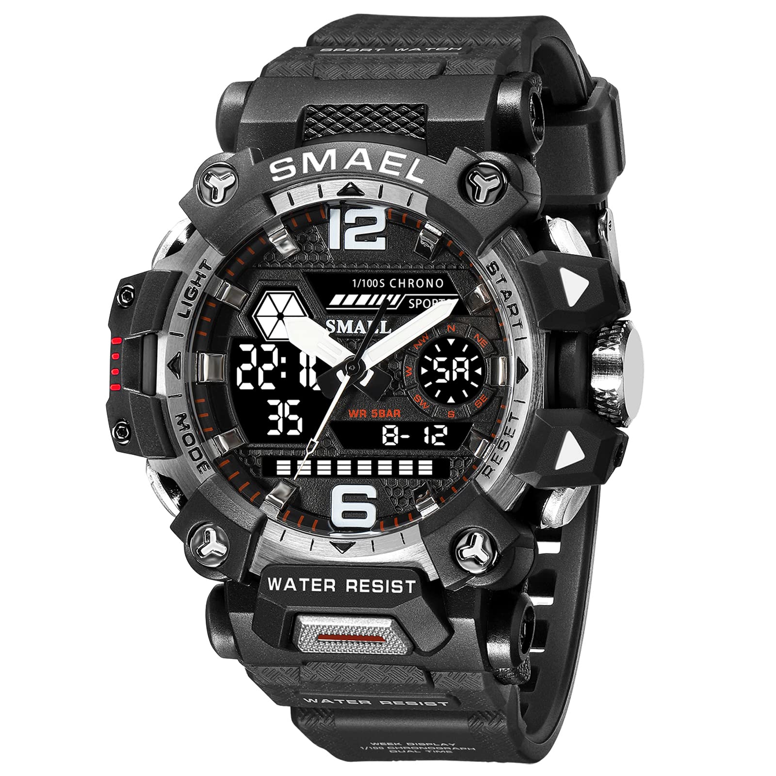Military Tactical Watch for Men - Waterproof LED Digital Sports Watch with Durable Army Design - Perfect for Outdoor Adventures, Hiking, and Survival Training