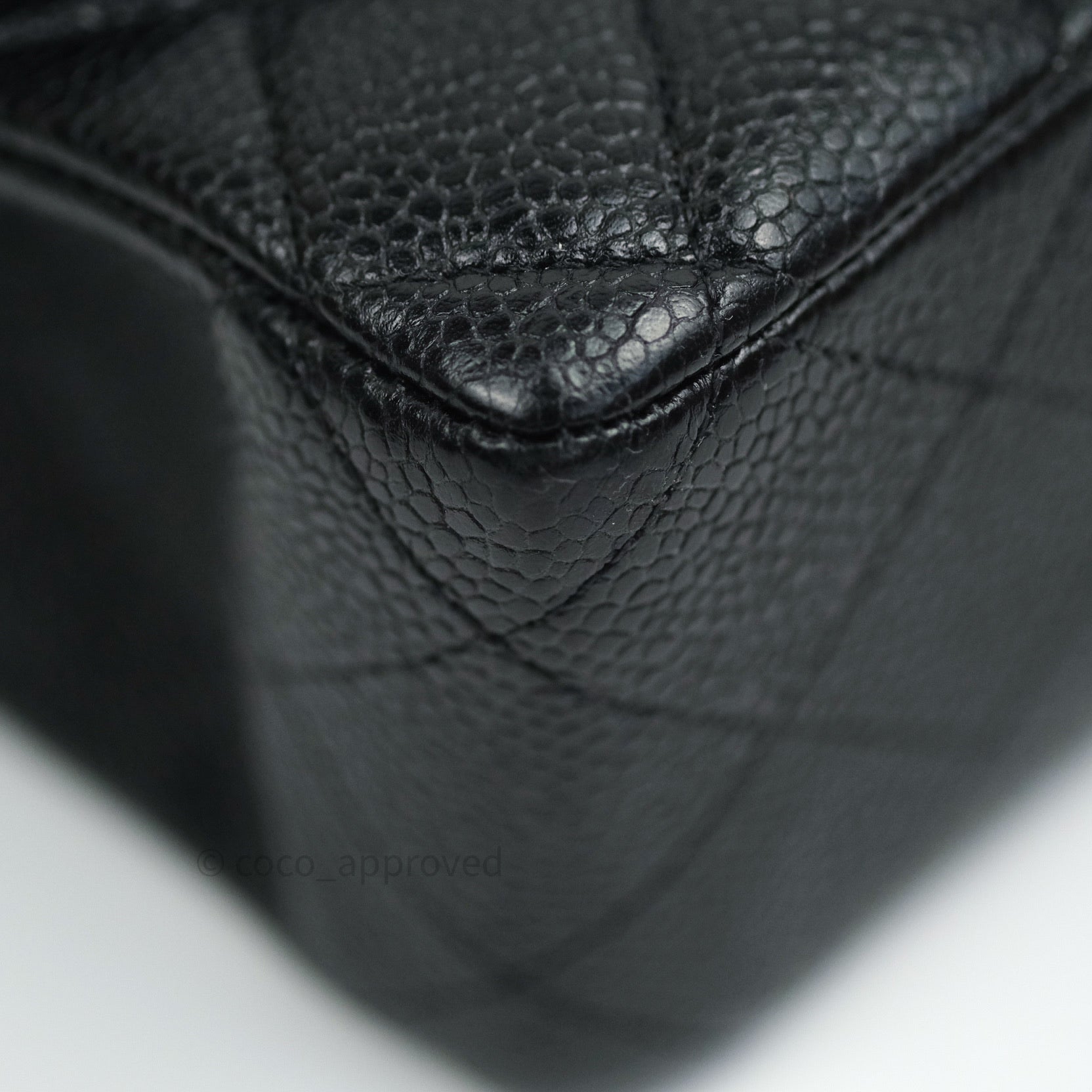 Chanel Classic Double Flap Bag M/L Size in Black Caviar Leather with Silver Hardware - Luxury Handbag for Women, Perfect for Work, Evening Events & Special Occasions