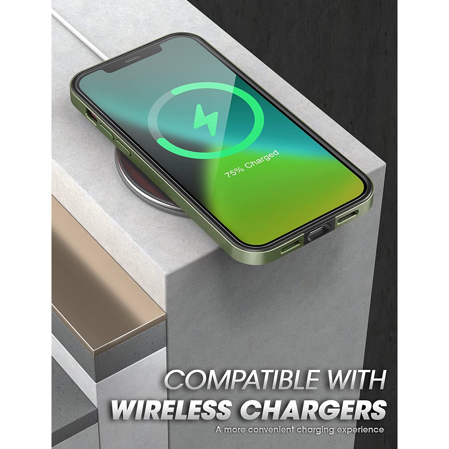 iPhone 11 Case 6.1 Inch - Unicorn Beetle Edge Clear Bumper Protective Cover (Dark Green) - Shockproof, Slim Fit & Scratch Resistant for Everyday Use & Outdoor Activities