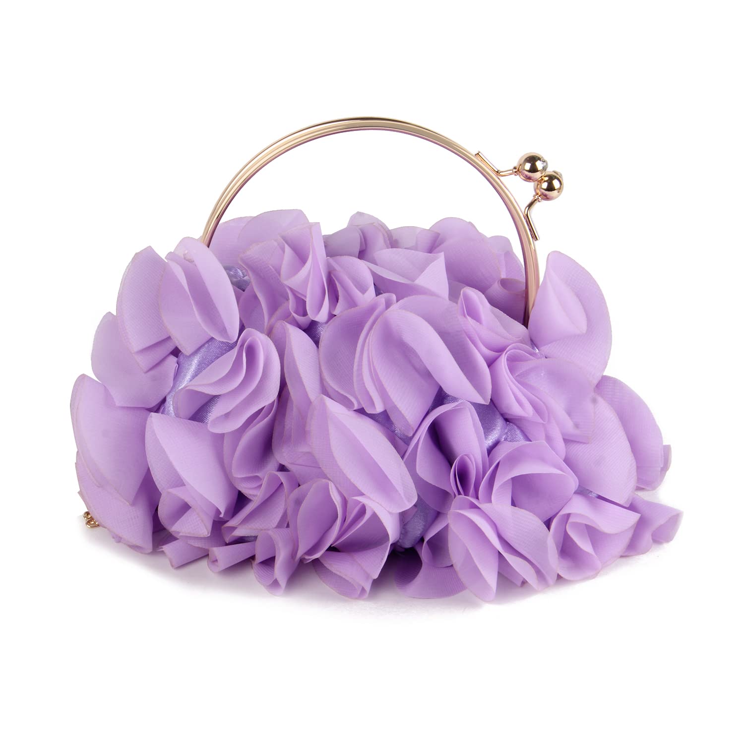 Women's Floral Clutch Purse - Satin Evening Bag for Party & Prom