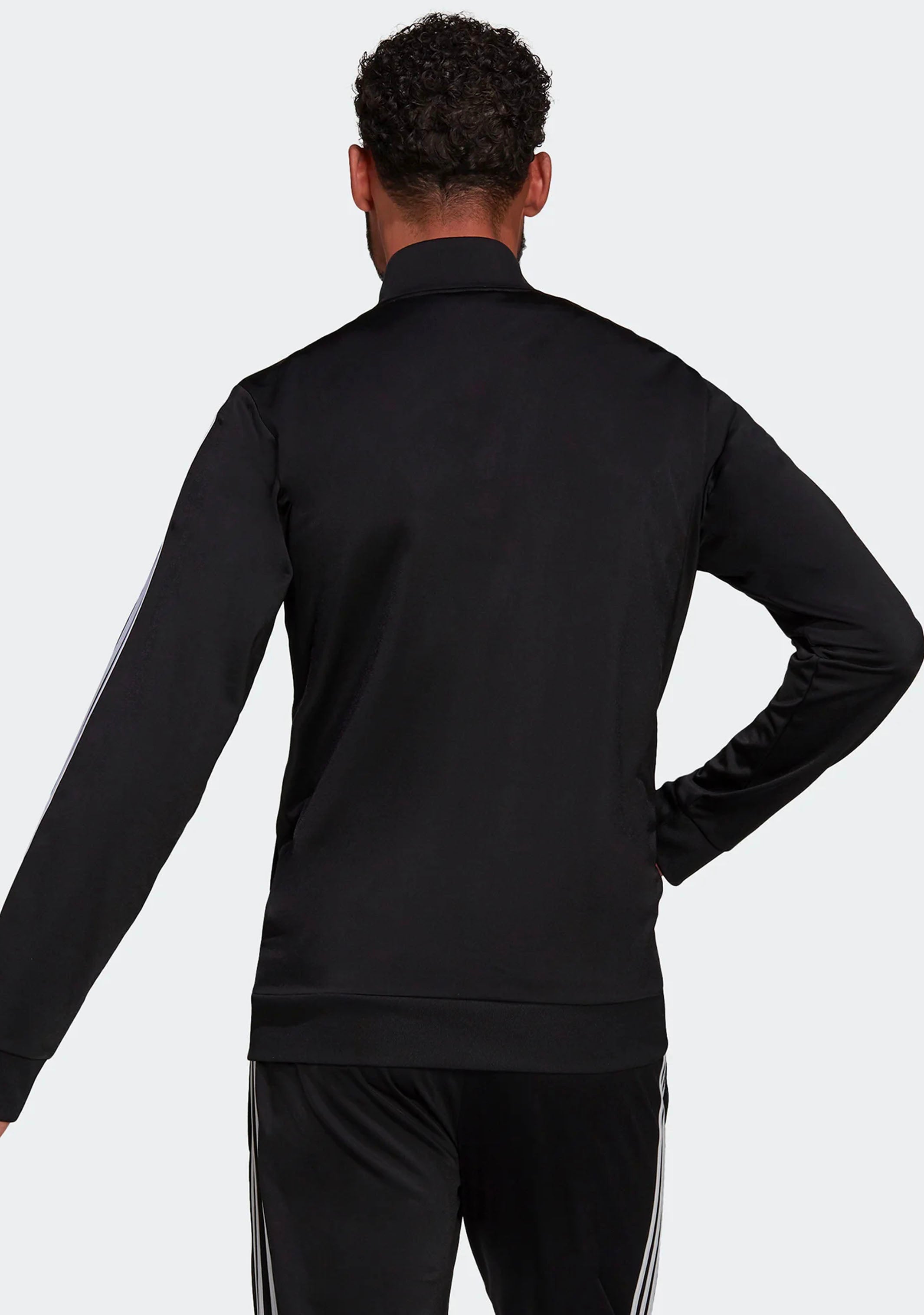 Adidas Men's Warm Up Tricot Jacket - Black | Lightweight Running Jacket for Training & Gym | Perfect for Jogging, Workouts & Outdoor Sports