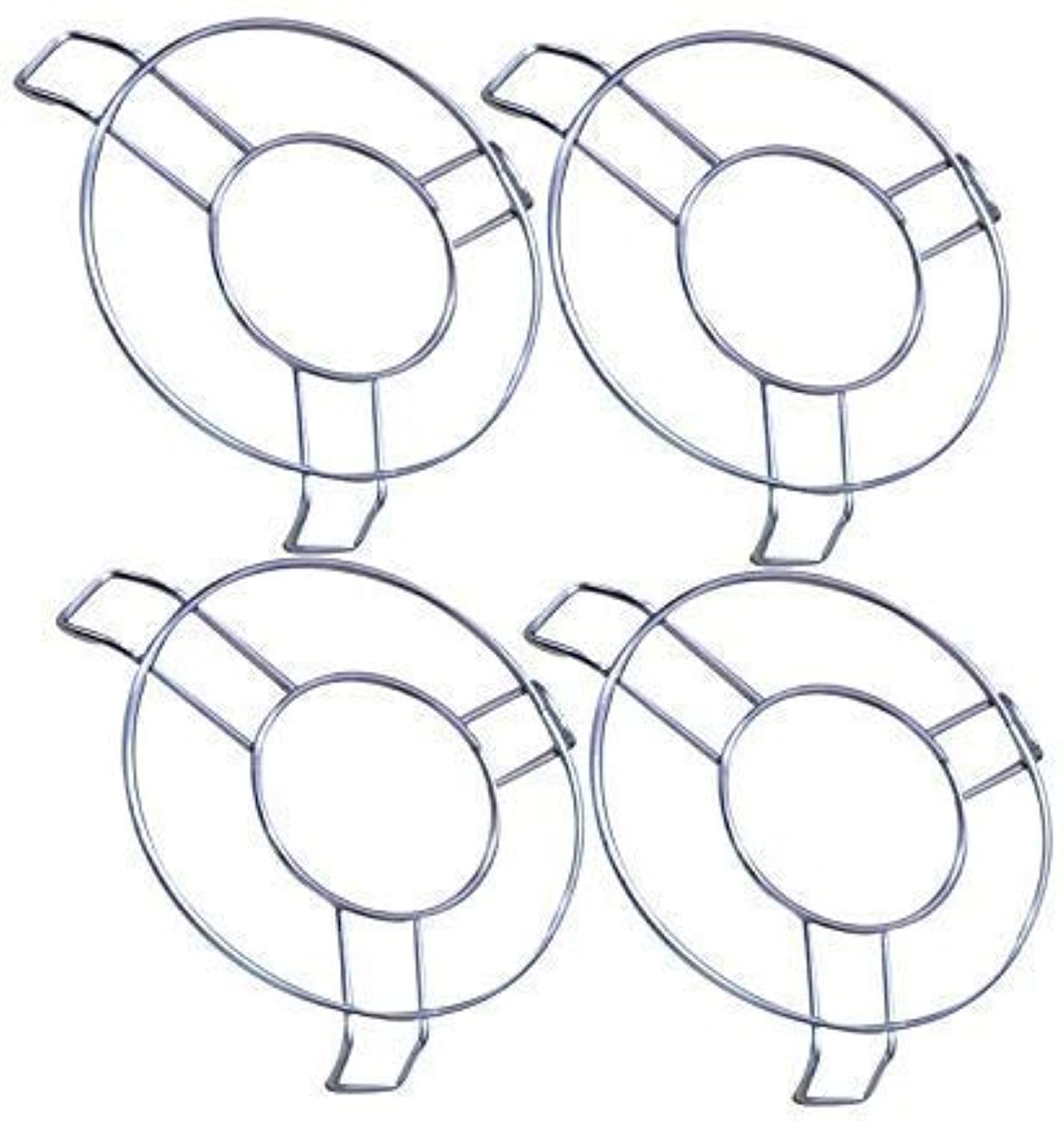 Stainless Steel Hot Pot Stand Set of 4 - Heat Resistant Metal Trivet for Cooking, Serving & Table Protection - Perfect for Kitchen, Dining & Outdoor BBQ Use