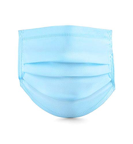 3-Ply Disposable Face Masks with Nose Pin - 100 Pack (Black, Blue, Pink) - Comfortable & Breathable for Daily Use, Travel, and Work Protection