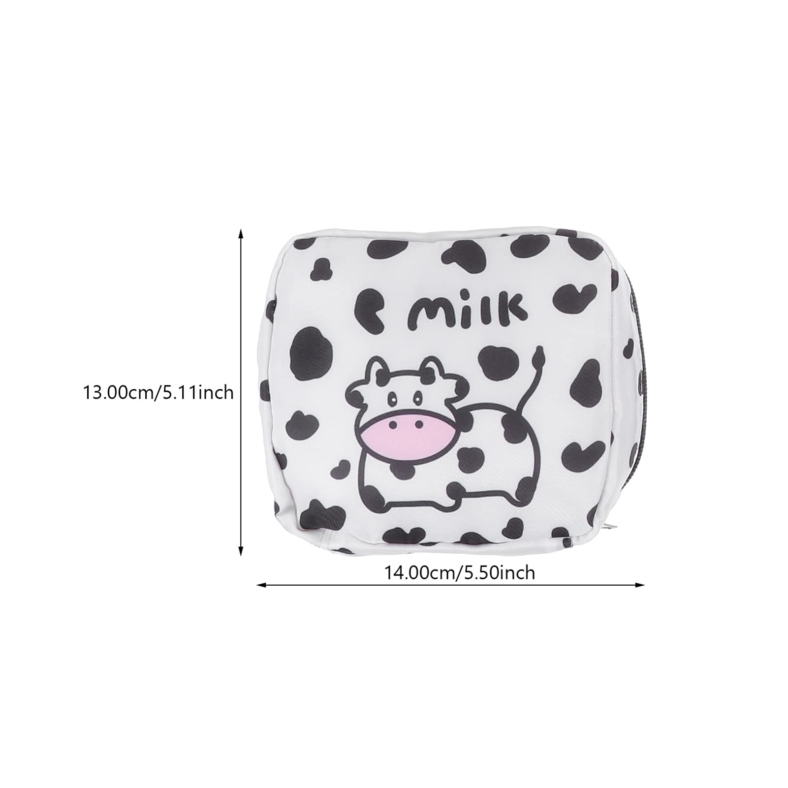 Healifty 4-Pack Waterproof Sanitary Napkin Storage Bags - Reusable Menstrual Pad Organizer, Cute Cartoon Makeup Pouch for Travel, Gym, School & Daily Essentials