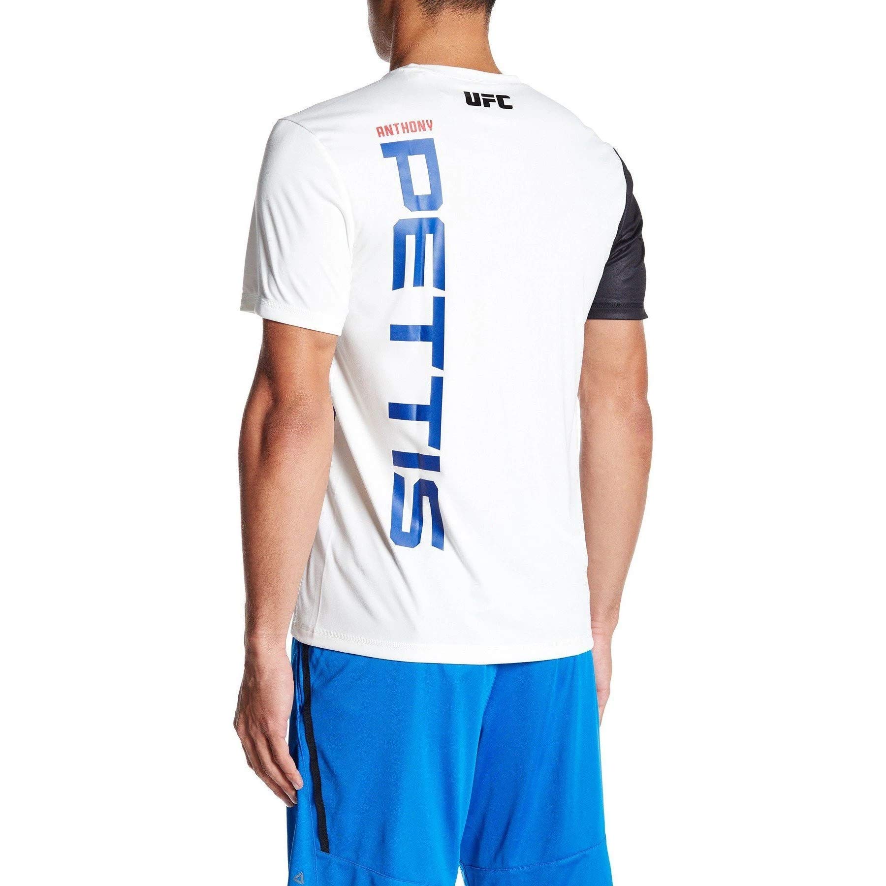 Reebok Men's Anthony Pettis UFC MMA Training Jersey - Chalk/Black - Size Large - Perfect for MMA Training, UFC Fan Gear & Sports Apparel Collection