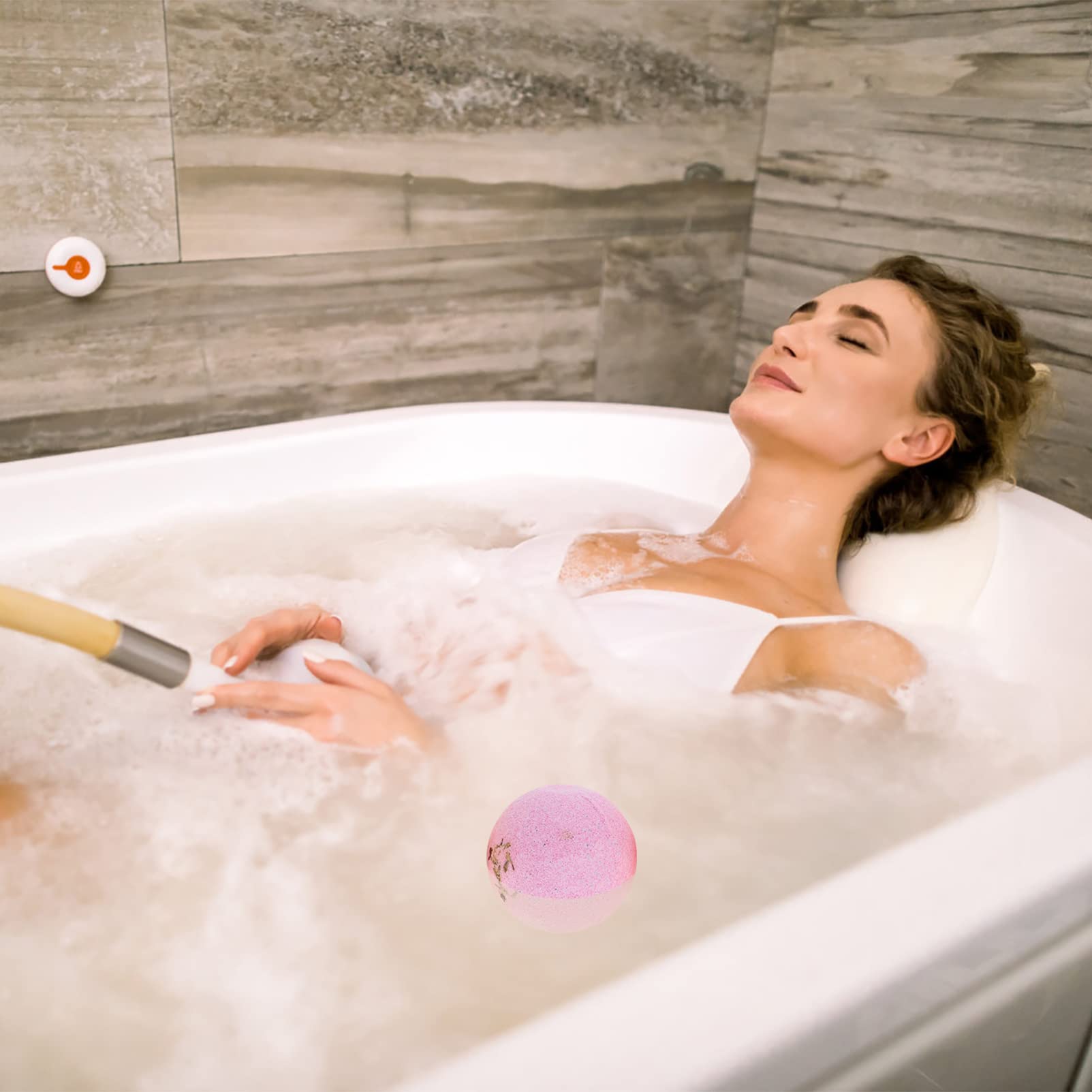 9-Piece Natural Spa Bath Set with Soothing Moisturizing Bath Salt Balls - Relaxing Shower Balls for Stress Relief & Skin Hydration | Perfect for Home Spa, Self-Care, and Gift Giving