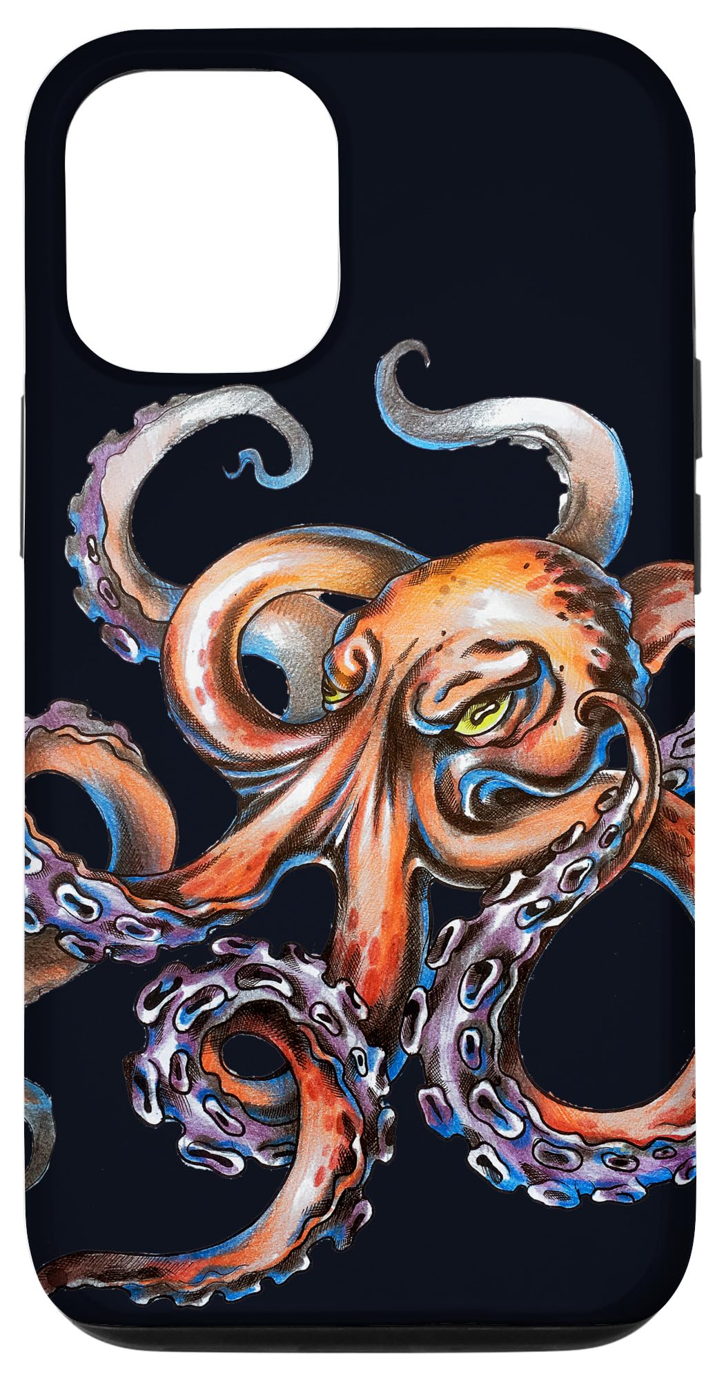 Premium Kraken Octopus Phone Case for iPhone 12/12 Pro - Shockproof Protective Cover with Unique Sea Creature Design - Perfect for Outdoor Adventures, Travel & Daily Use