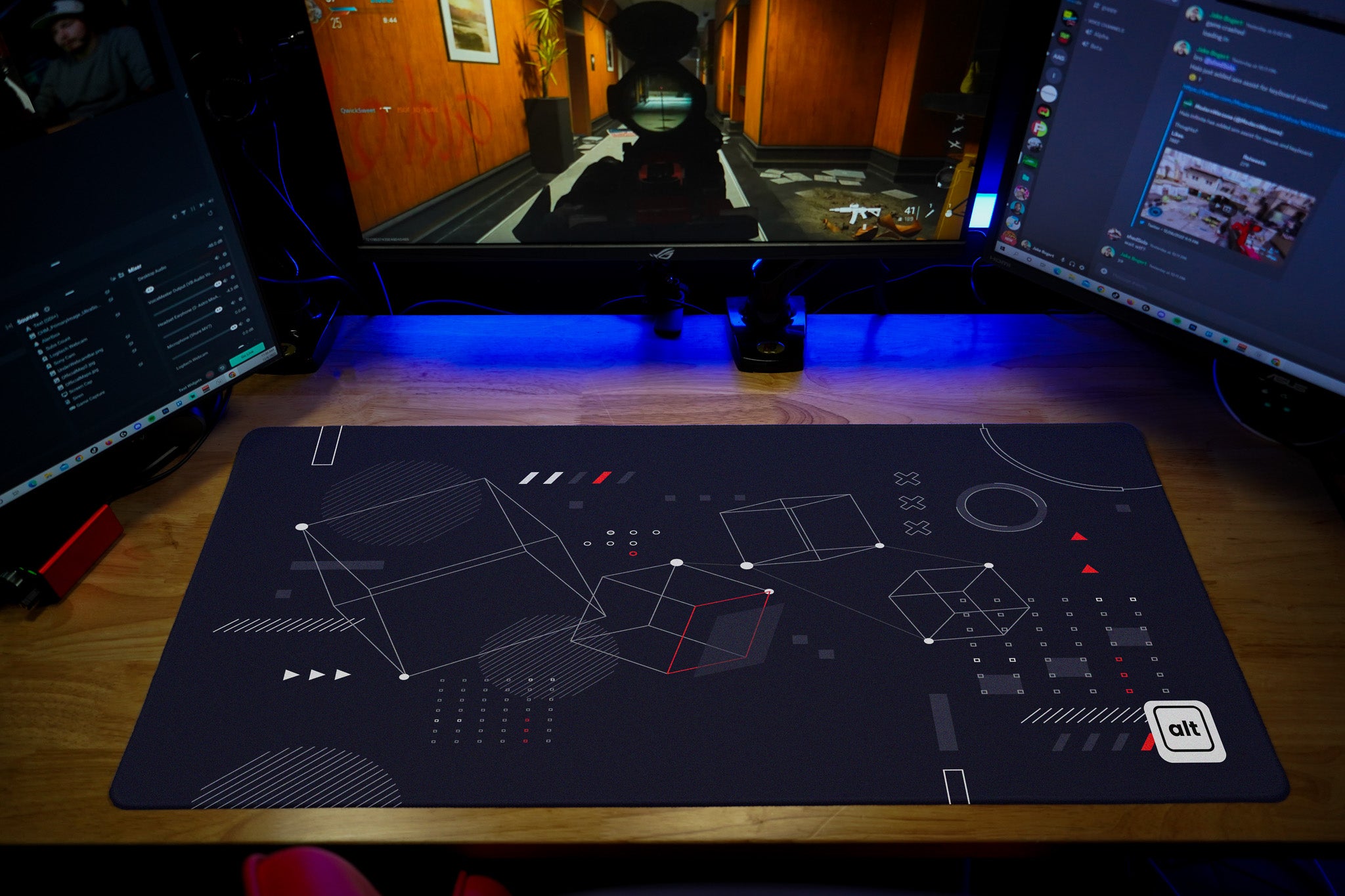 Ergonomic Gaming Mouse Pad with Non-Slip Rubber Base - Large Extended Mouse Mat for PC, Laptop & Office Work - Perfect for Gamers, Graphic Designers & Computer Users