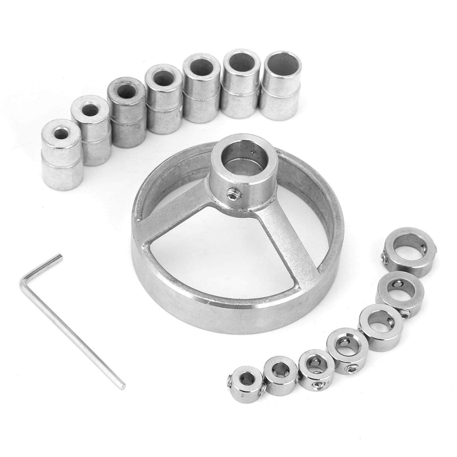 16-Piece Drill Guide Tool Set - Precision Woodworking Drill Jig for Vertical & Centered Holes | Hole Punch Locator Fixture for DIY Projects & Professional Carpentry (Silver) - Perfect for Furniture Making, Cabinet Installation & Wood Crafting