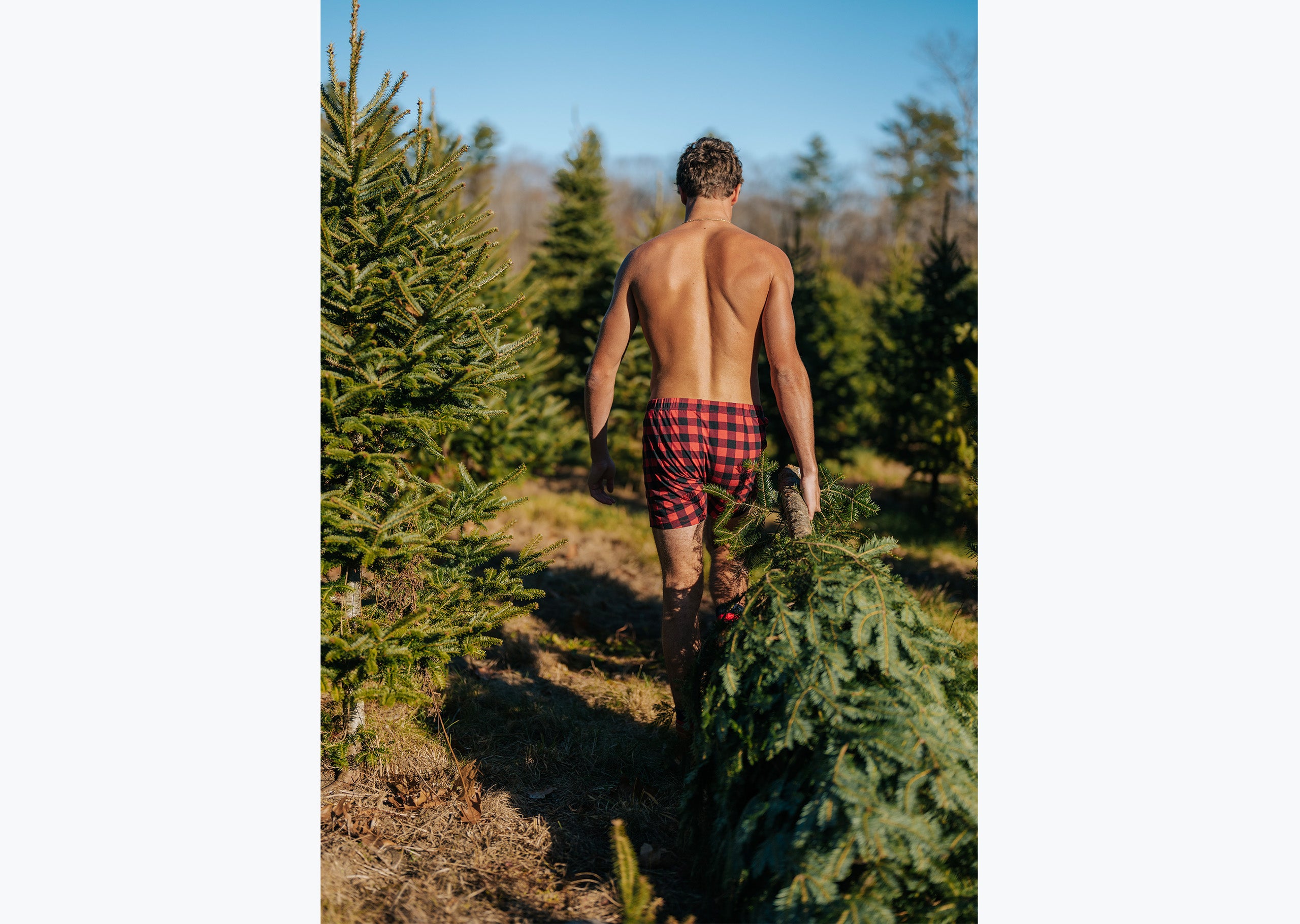 Men's Slim Fit Boxer Briefs - Red Buffalo Check Plaid Underwear for Comfort & Style | Perfect for Everyday Wear, Gym & Travel