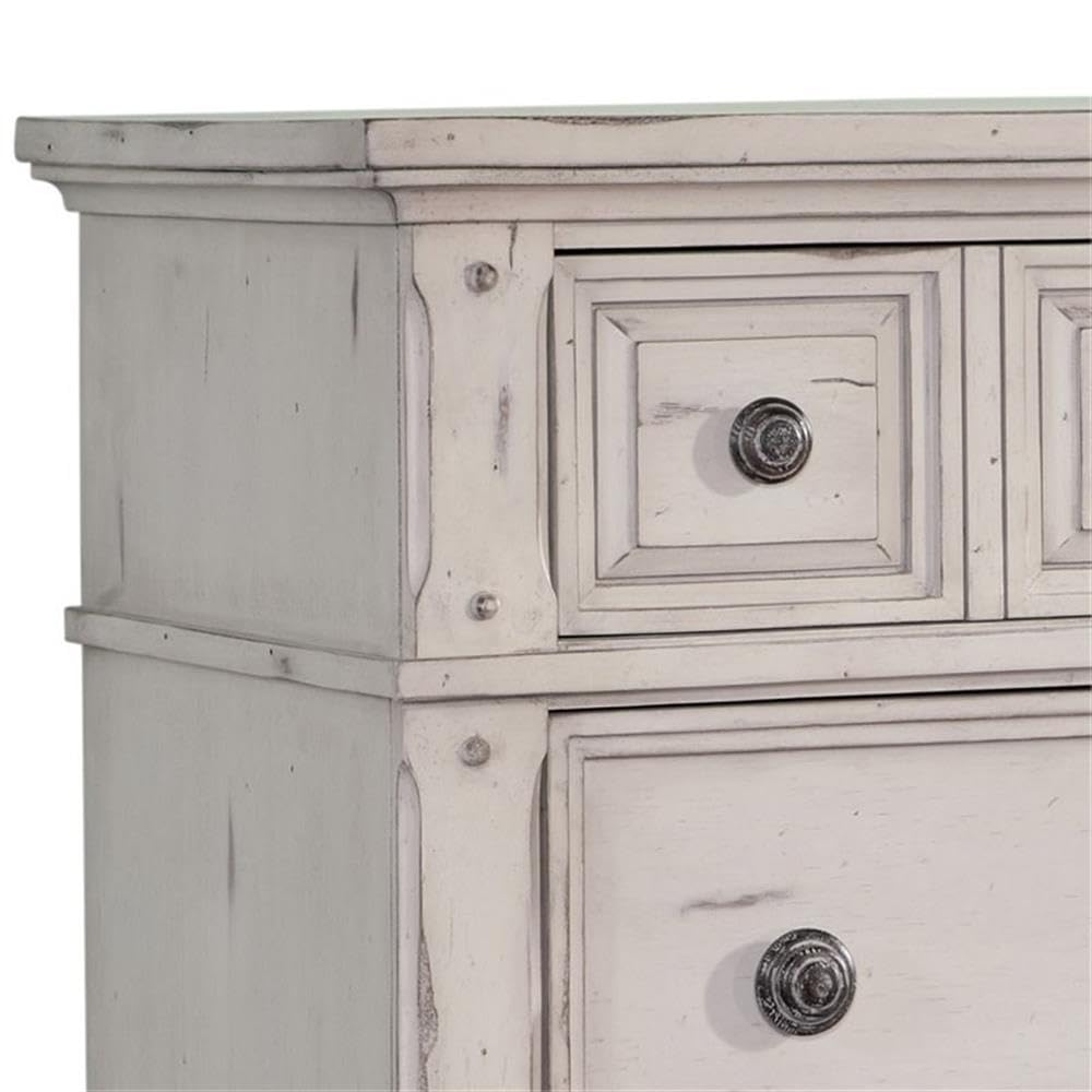 American Woodcrafters Sedona Antique White Wood 3-Drawer Nightstand - Bedside Table for Bedroom Furniture with Storage | Perfect for Master Bedroom, Guest Room & Apartment Decor