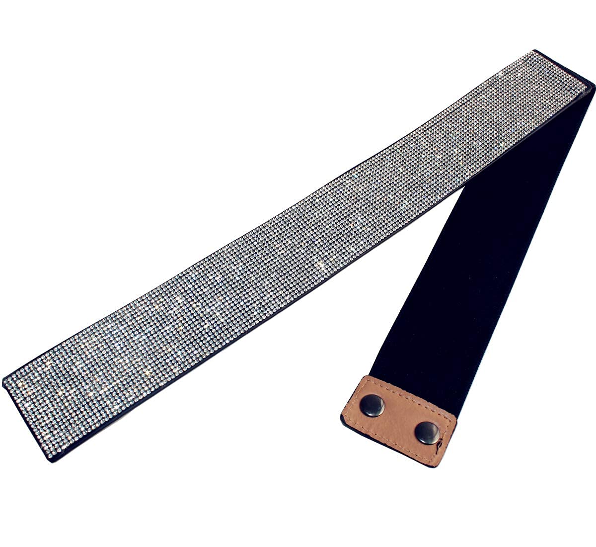 Sparkle Rhinestone Sequins Stretch Waist Belt for Women - Elegant Wedding Party Dress Accessory, Ladies Waistband Cinch - Perfect for Bridal, Prom, Evening Gowns & Formal Occasions