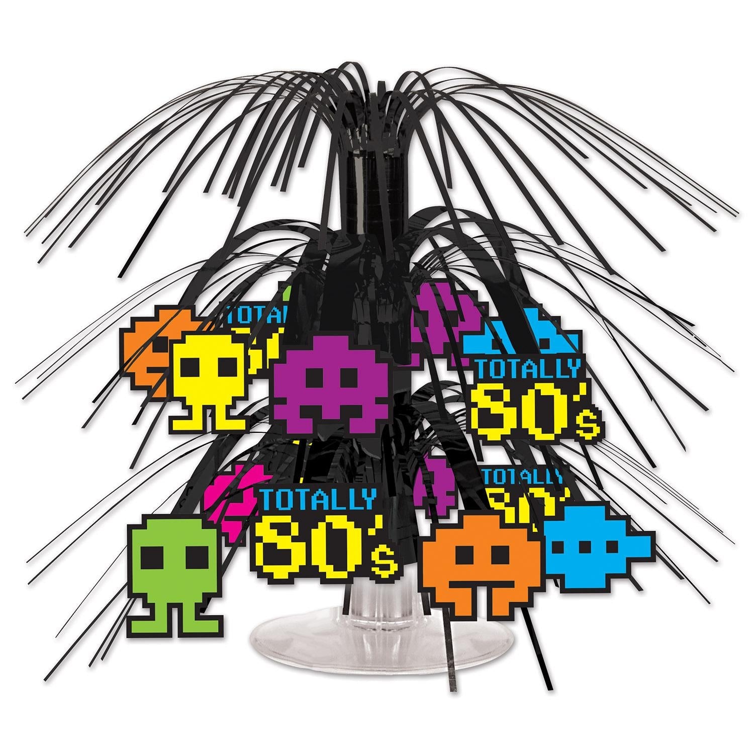 12 Pack Beistle 80's Mini Cascade Party Centerpiece - Retro Birthday Decorations for 80s Theme Party, Halloween, Graduation & Special Events