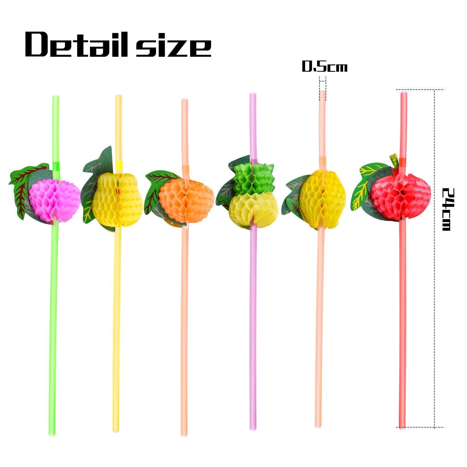 BronaGrand 50pcs Colorful Plastic Honeycomb Straws - Eco-Friendly Disposable Drinking Straws for Margaritas, Cocktails & Smoothies - Perfect for Luau Parties, Summer BBQs & Tropical Themed Events