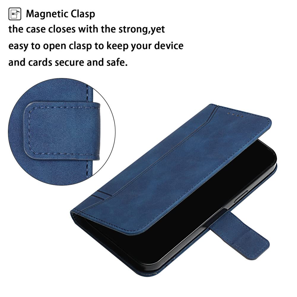 Premium PU Leather Magnetic Wallet Case for iPhone 13 (6.1