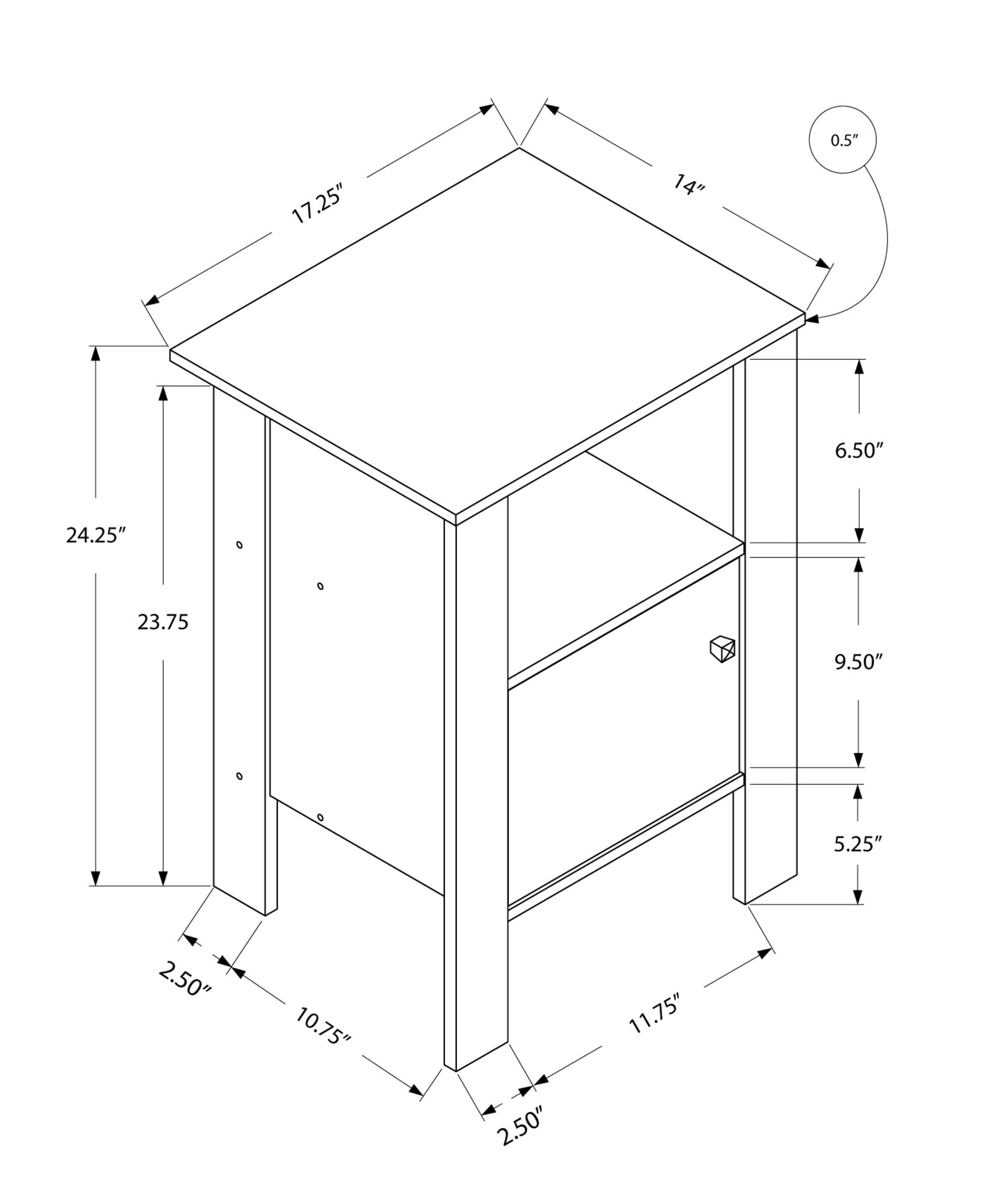 Modern White Accent Table with Storage - Stylish Nightstand for Bedroom, Living Room & Office - Perfect for Small Spaces & Home Decor