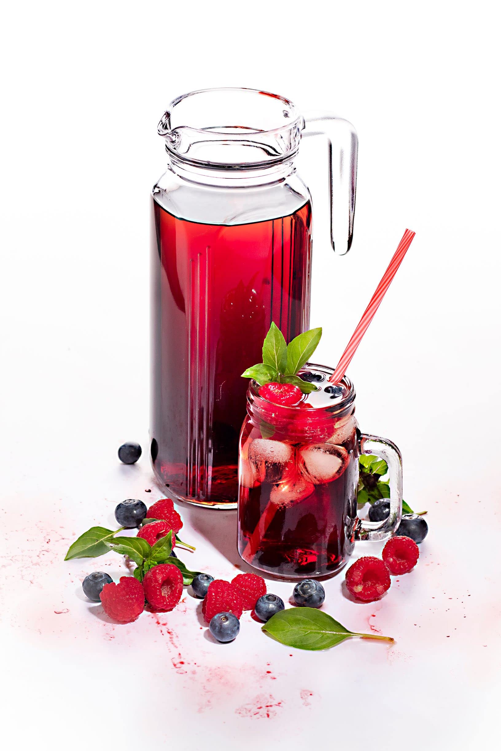 Premium Fruit Syrup Concentrate - Natural Flavoring for Cocktails, Tea, Lemonade & Mocktails - 2 Glass Bottles (25 fl.oz Each) - Perfect for Home Bars, Cafes & DIY Beverages