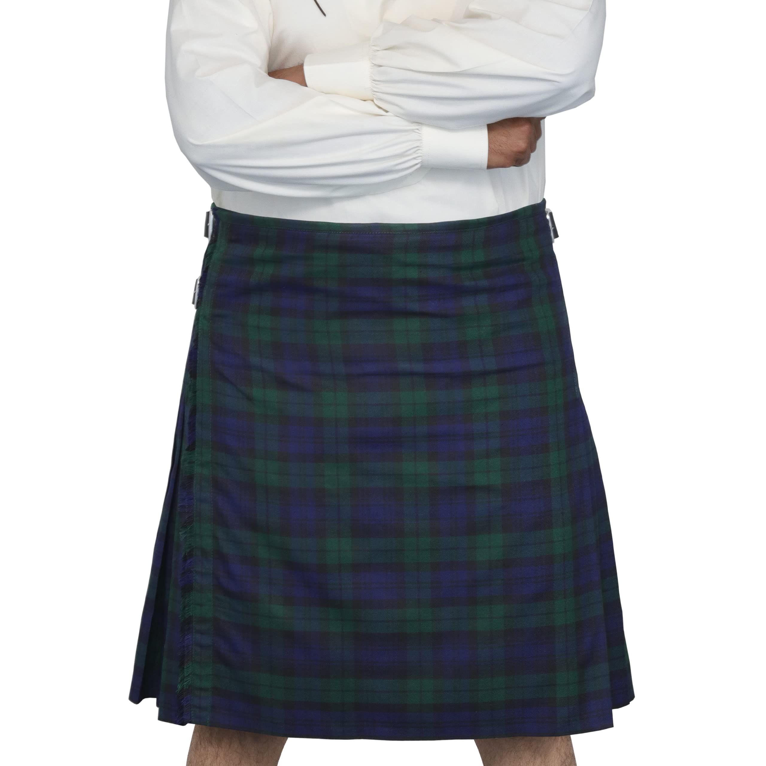 Premium 8-Yard Scottish Tartan Kilt for Men - Authentic Poly Viscose Fabric - DSS KILTS Collection | Perfect for Highland Games, Weddings & Celtic Events
