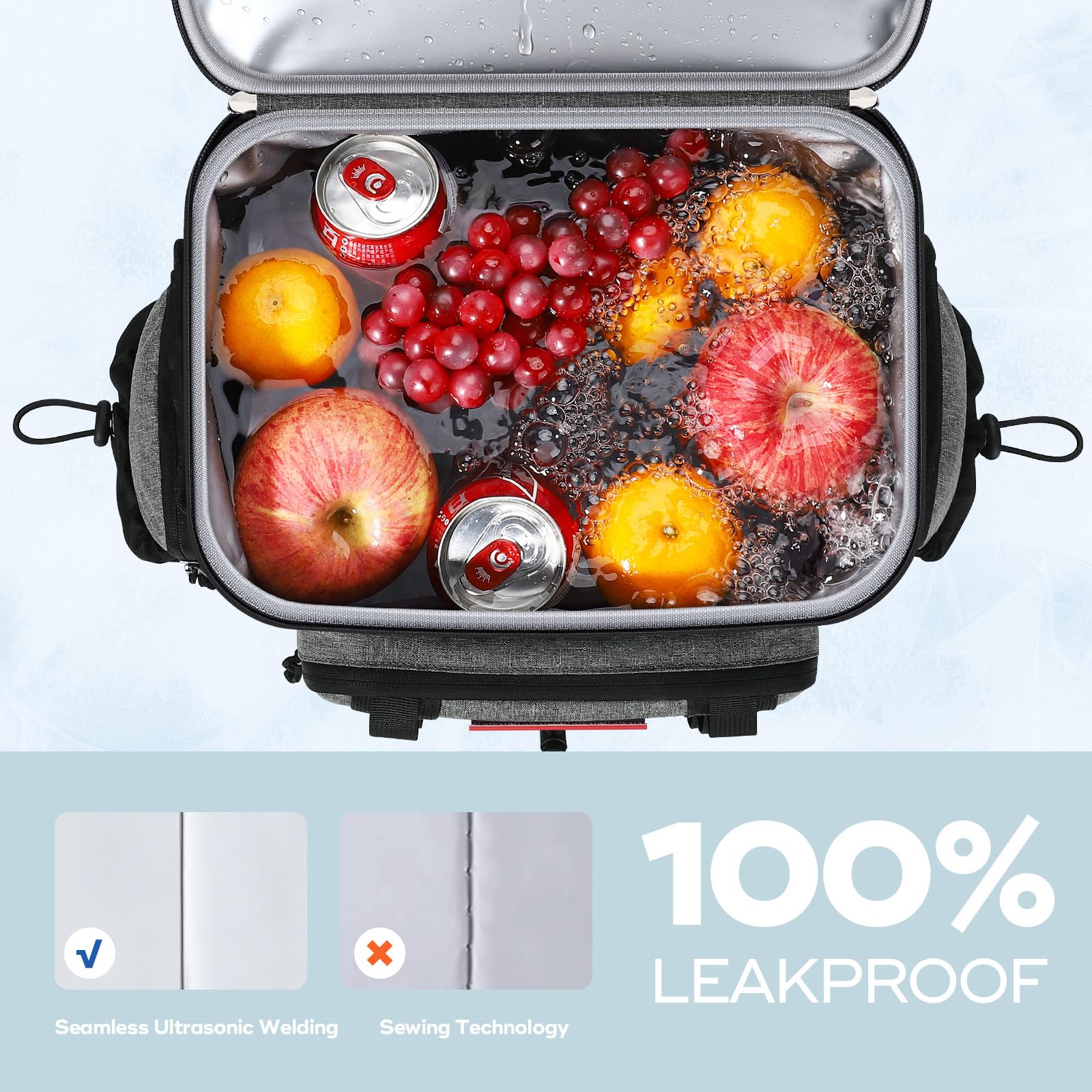 **Maelstrom Backpack Cooler - 35 Can Insulated Cooler Bag, Soft Lightweight Leakproof & Waterproof, Keeps Drinks Hot/Cold for 16 Hours - Perfect for Camping, Beach, Picnics & Outdoor Adventures (Grey)**