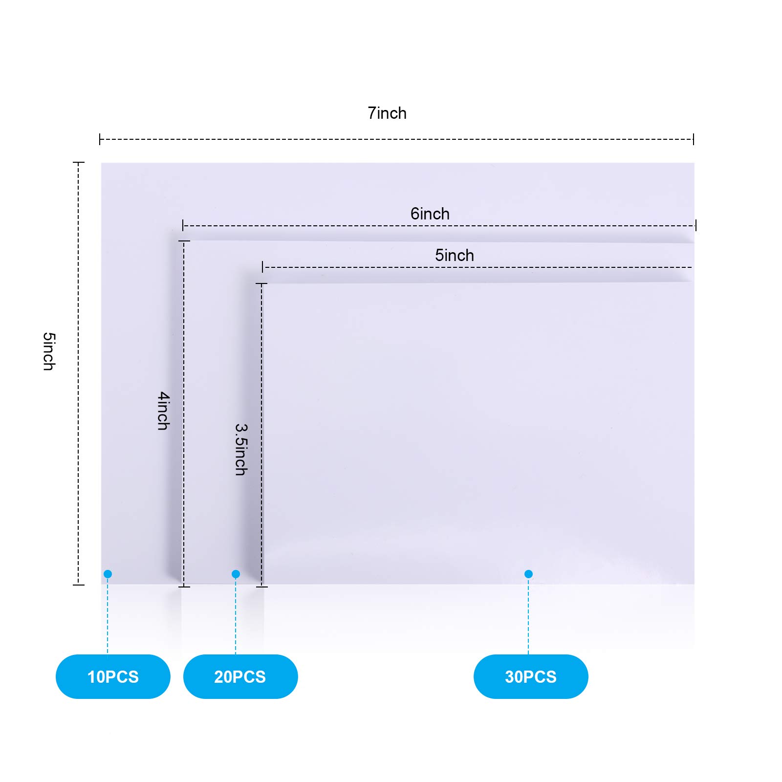Premium Glossy Photo Paper for Printers - 60 Sheets Variety Pack (3.5x5, 4x6, 5x7 Inches) - High-Quality Photographic Printing Paper for Stunning Prints - Perfect for Photo Albums, Scrapbooking & Home Decor