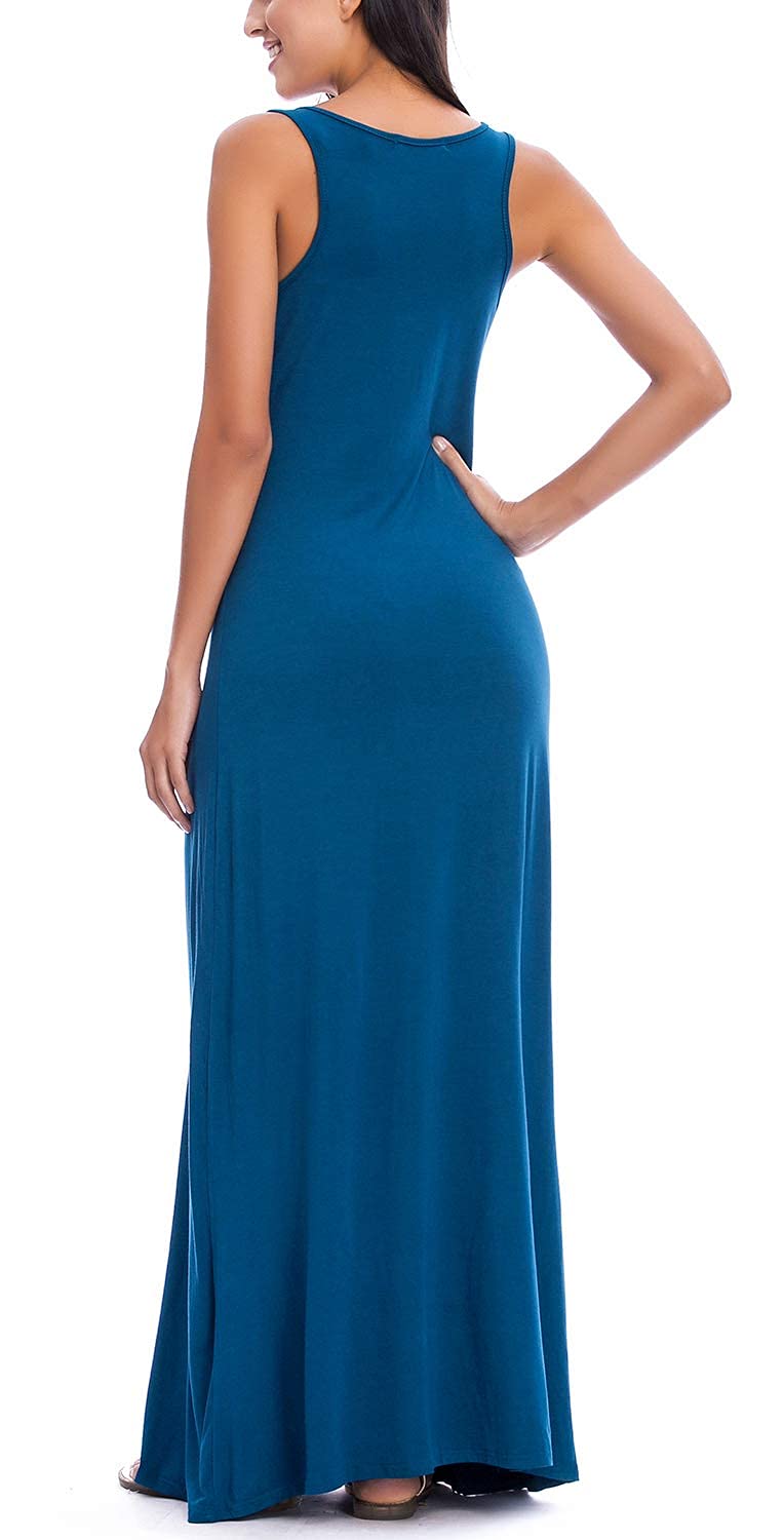 Sexy Women's Tank Top Maxi Long Dress - Sleeveless Summer Beach Dress for Women - Perfect for Vacations, Pool Parties & Casual Outings
