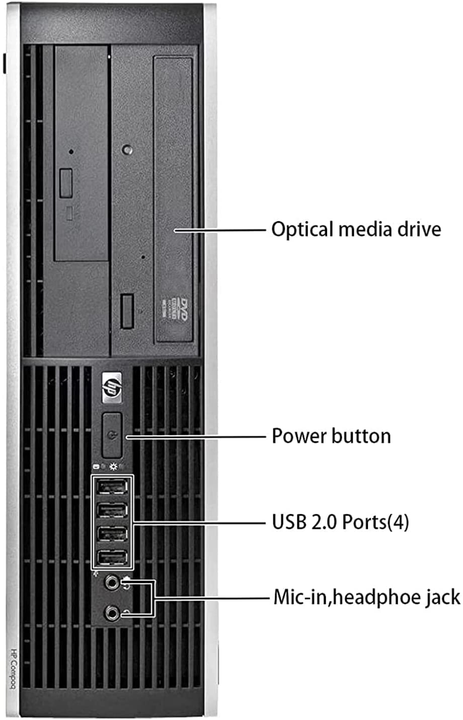 HP Elite Desktop Computer PC - Intel Core i5 3.1GHz, 16GB RAM, 2TB HDD, 22