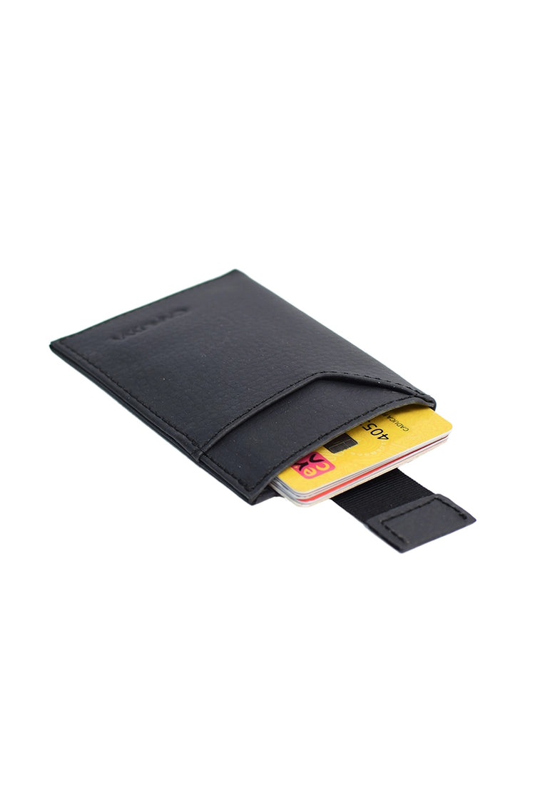 Premium Black Persimmon Leather Card Holder by Canussa - Slim RFID Blocking Wallet for Credit Cards & ID - Perfect for Travel, Business, and Everyday Use