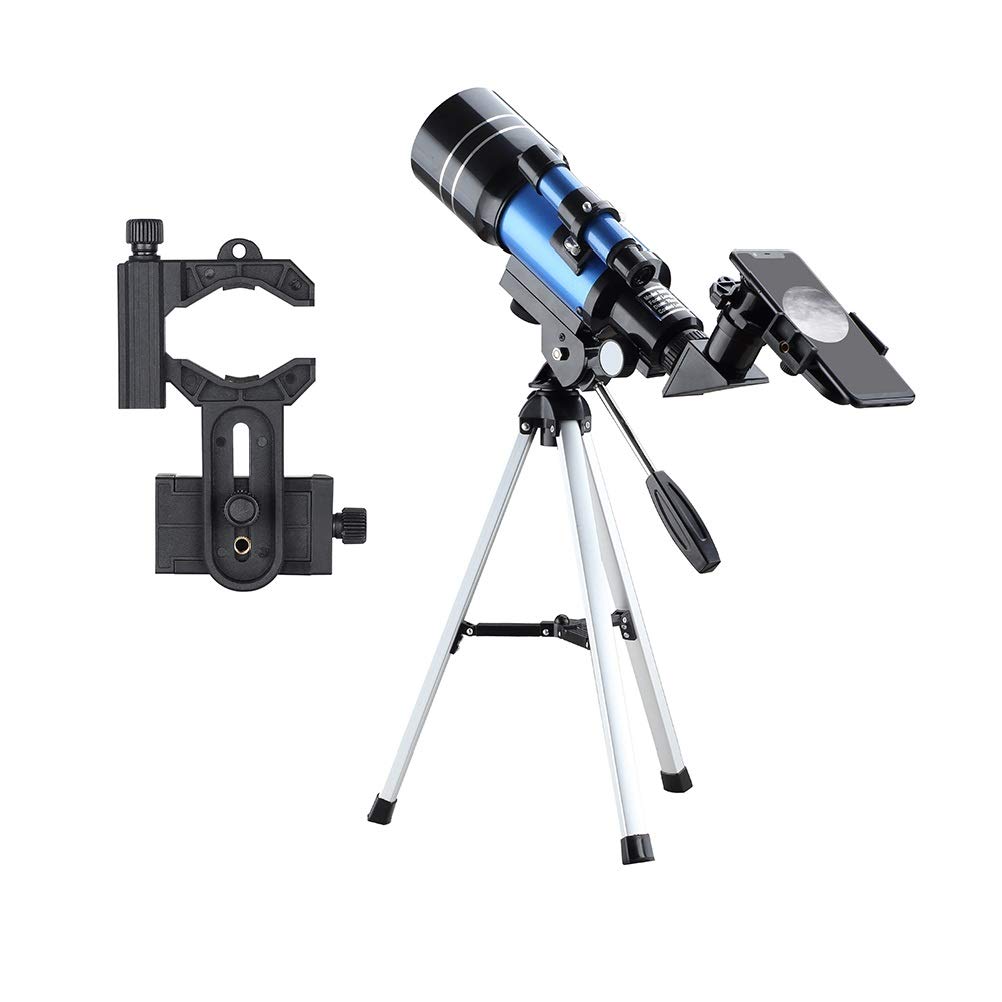 **HZYDD 70mm Aperture Telescope for Beginners - Portable Astronomy Telescope with Tripod, Phone Adapter, 1.5X Erecting Eyepiece & 3X Barlow Lens - Perfect for Moon Watching, Stargazing, and Kids Educational Gift**    *(Use Cases: Ideal for backyard astronomy, observing the moon, planets, and stars; great STEM educational tool for kids and beginners; portable for outdoor adventures and camping trips.)*
