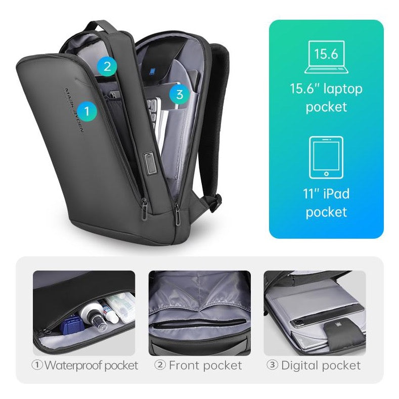 Campus Backpack for College Students - Durable & Stylish School Bag with Laptop Compartment - Perfect for Classes, Travel & Everyday Use