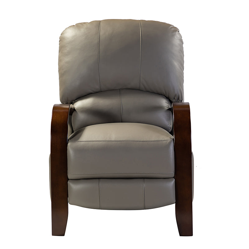 Melissa Genuine Leather Manual Recliner Chair - Handcrafted Full Grain Leather Living Room Recliner with Smooth Manual Mechanism, Perfect for Home Theater, Gaming, and Relaxation