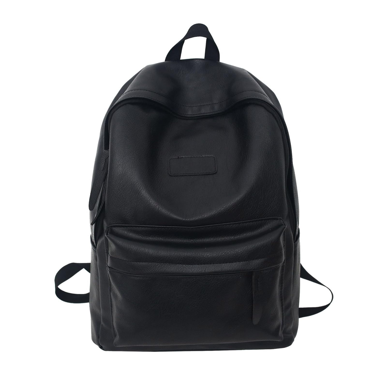 Korean Style PU Leather Backpack for Women & Men - Large Capacity Student School Backpack, Travel Backpack for College, Work & Daily Commute