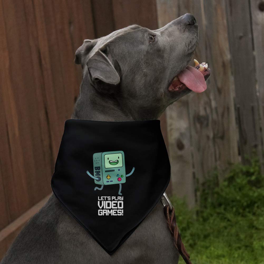 Adventure Time BMO Play Video Games Dog Bandana - Cute Pet Bandana for Cosplay, Anime Conventions & Daily Walks