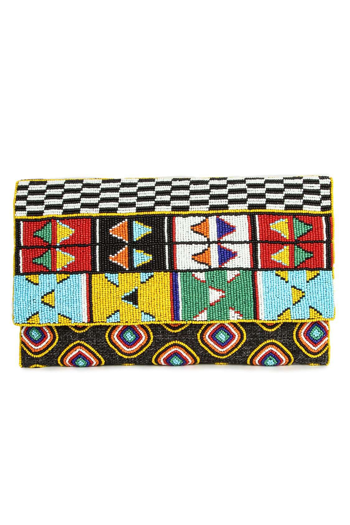 Kennedy Multi-Color Beaded Clutch Bag for Women - Elegant Evening Party Clutch, Wedding & Prom Handbag - Perfect for Special Occasions, Date Nights & Formal Events
