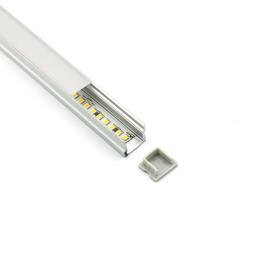 1715B Extruded Aluminum LED Channel for Strip Lights - Perfect for Under Cabinet Lighting, Cove Lighting, and Home Decoration