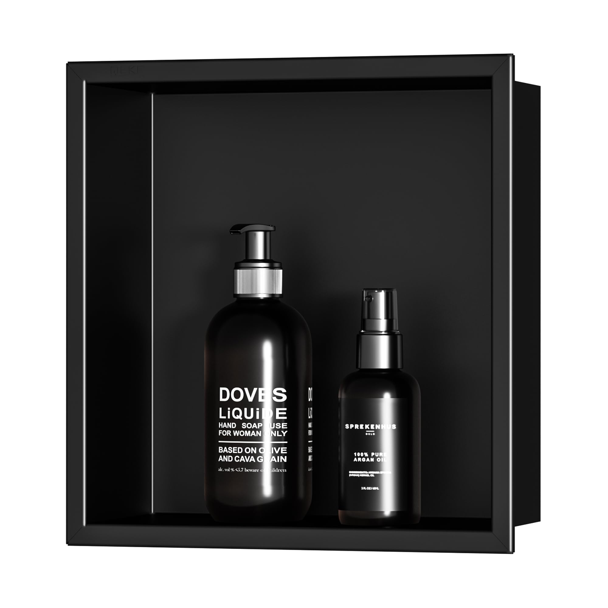 12x12 Inch Stainless Steel Bathroom Wall Niche - Waterproof Shower Recessed Shelf, No Tile Required, Matte Black Finish | Perfect for Bathroom Storage, Shampoo & Soap Organization, Modern Home Decor